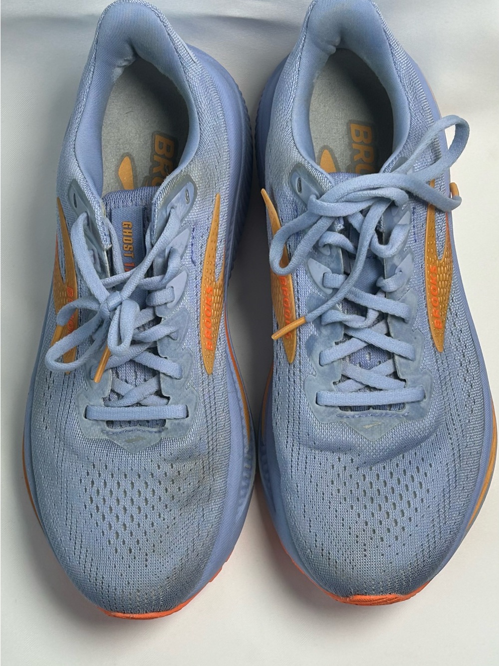 Brooks ghost 17 running shoes blue orange women’s US 8B EU 39 road sneakers - Picture 2 of 14